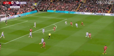 半場(chǎng)：利物浦1-0布萊頓，?；倏碎_場(chǎng)閃擊，薩拉赫替補(bǔ)上陣